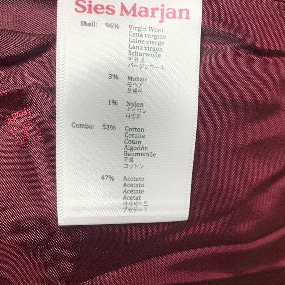 Sies Marjan suit jacket pants set dark blue white pinstripe 6 S-M - Picture 5 of 11